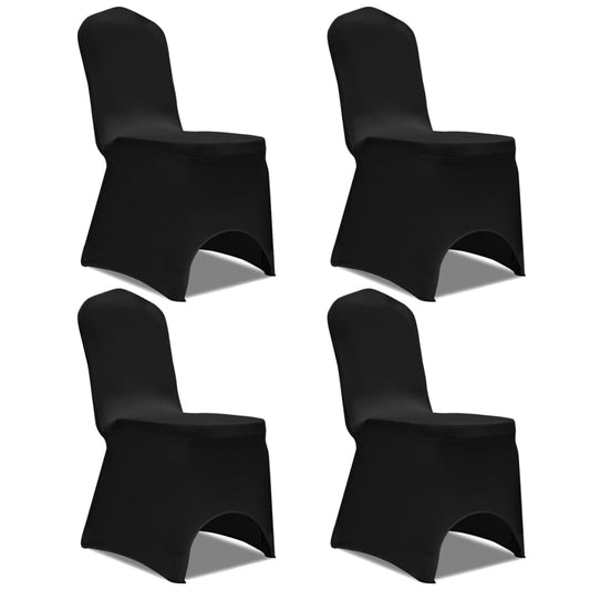 Stretch Chair Cover 4 Pieces Black