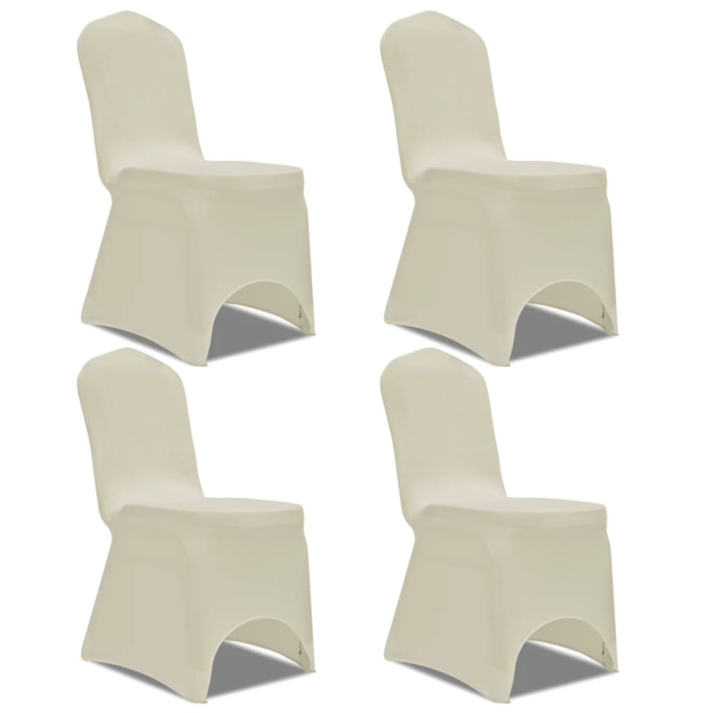 Stretch Chair Cover 4 Pieces Cream