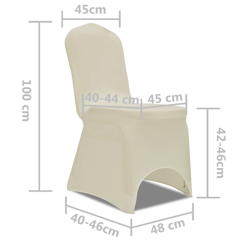 Stretch Chair Cover 4 Pieces Cream