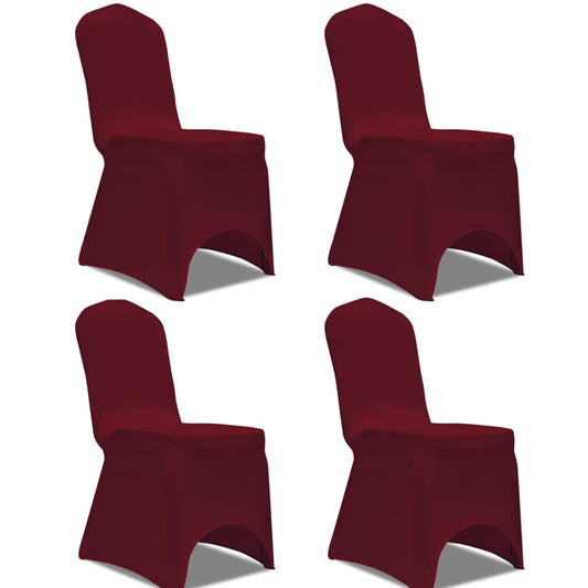 Stretch Chair Cover 4-Pack Burgundy