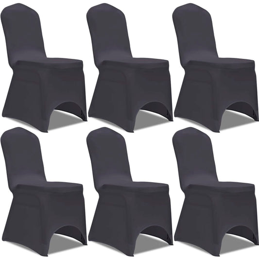 Stretch Chair Covers 6 Pieces Anthracite