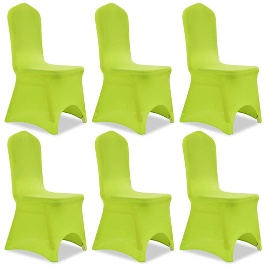 Stretch Chair Covers 6 Pieces Green