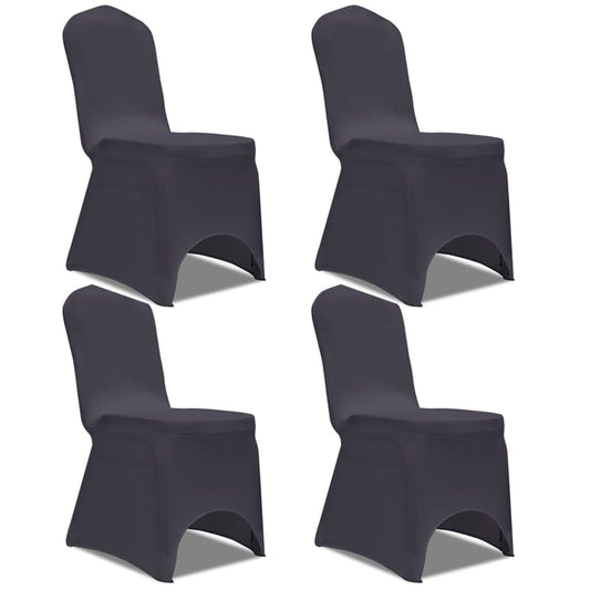 Stretch Chair Cover 4 Pieces Anthracite