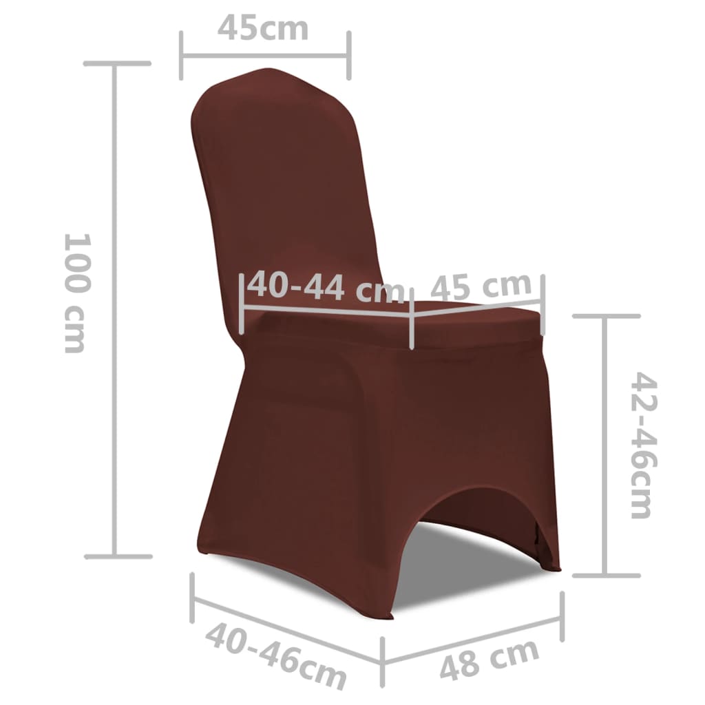 Stretch Chair Cover 4 Pieces Brown