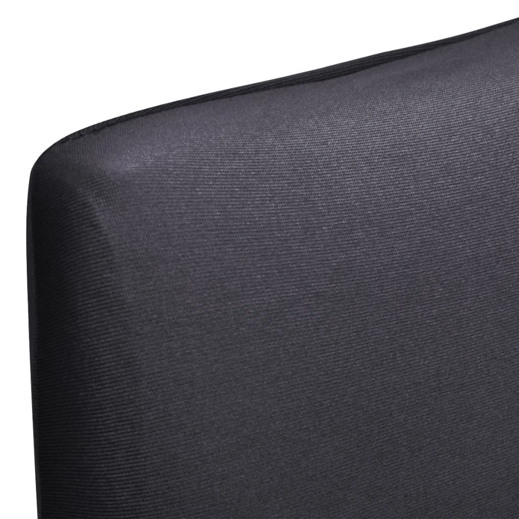 Stretch Chair Covers Straight 6 pcs. Anthracite