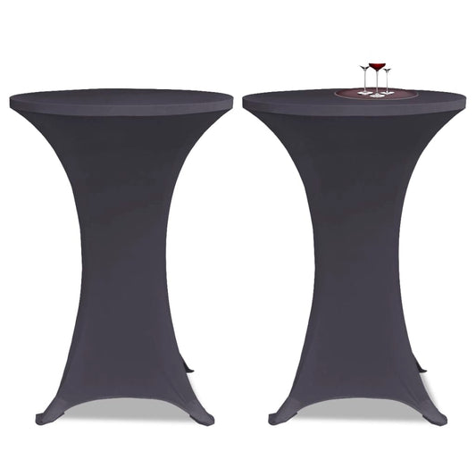 Table Cover Stretch Cover 2 pcs 70 cm Anthracite