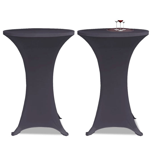 Table Cover Stretch Cover 2 Pcs 80 cm Anthracite
