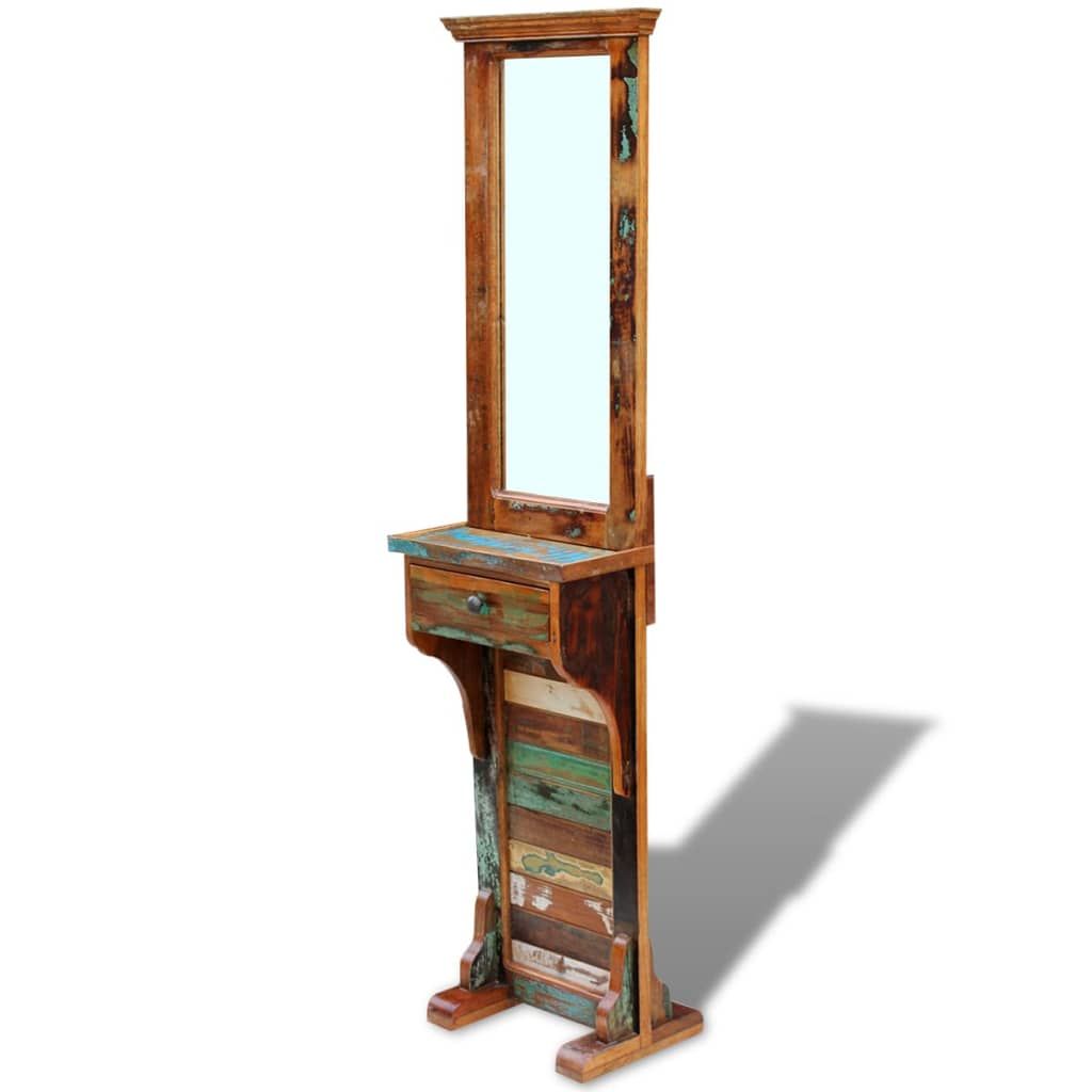 Miroir de vestiaire en bois recyclé 47x23x180 cm