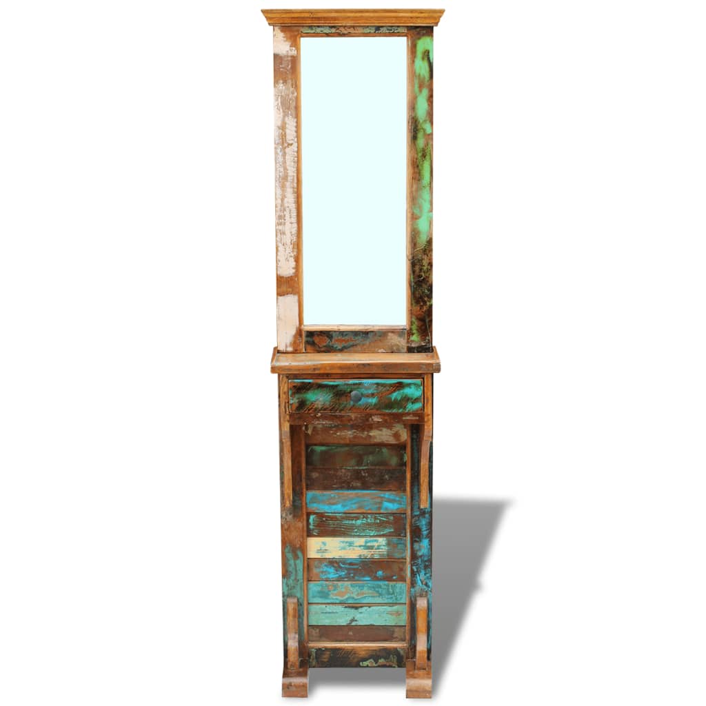 Miroir de vestiaire en bois recyclé 47x23x180 cm