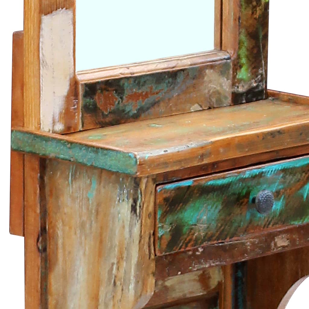 Miroir de vestiaire en bois recyclé 47x23x180 cm