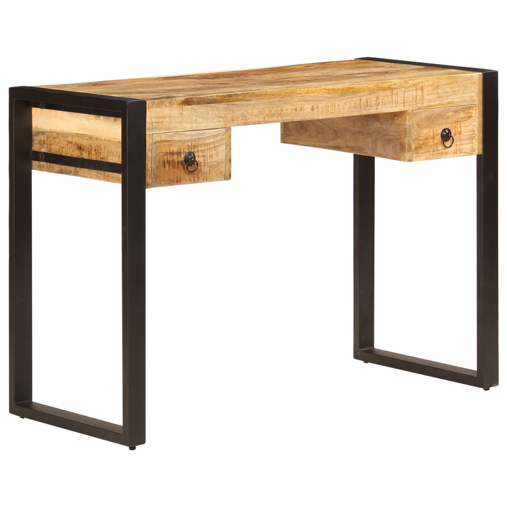 Bureau avec 2 tiroirs 110 x 50 x 77 cm Bois de manguier massif