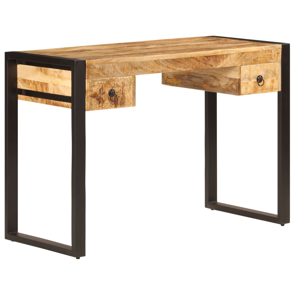 Bureau avec 2 tiroirs 110 x 50 x 77 cm Bois de manguier massif