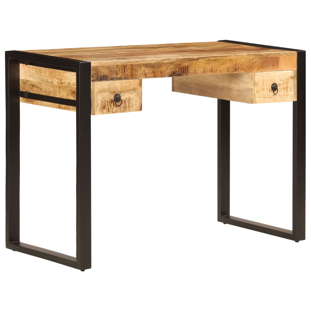 Bureau avec 2 tiroirs 110 x 50 x 77 cm Bois de manguier massif