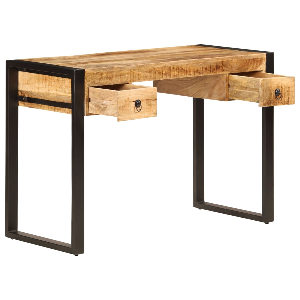 Bureau avec 2 tiroirs 110 x 50 x 77 cm Bois de manguier massif