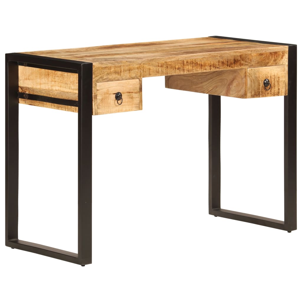 Bureau avec 2 tiroirs 110 x 50 x 77 cm Bois de manguier massif