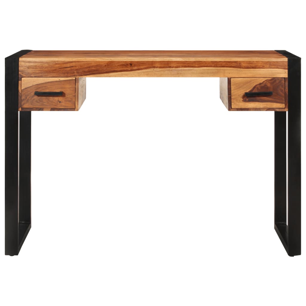 Schreibtisch mit 2 Schubladen 110x50x77 cm Massivholz Akazie