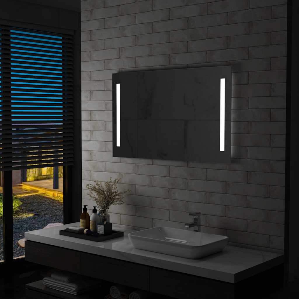 Badezimmer-Wandspiegel mit LEDs 100x60 cm