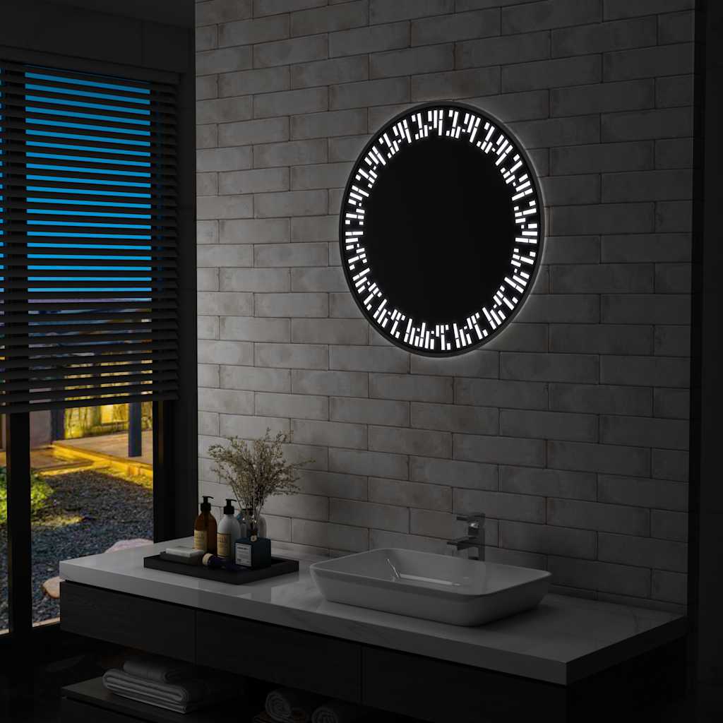 Miroir de salle de bain avec LED 70 cm