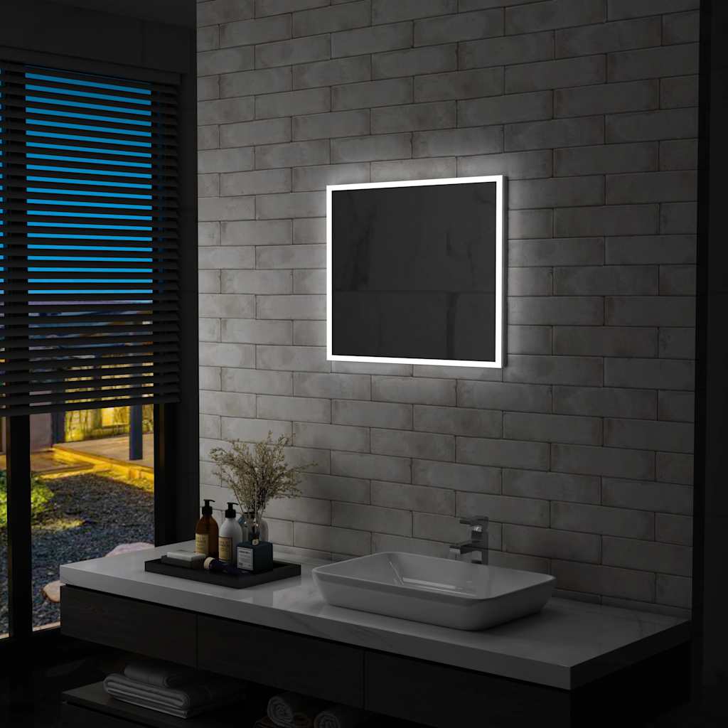 Bathroom wall mirror with LEDs 60x50 cm