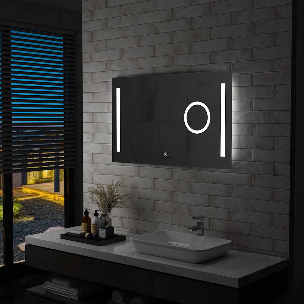 LED bathroom mirror with touch sensor 100x60 cm