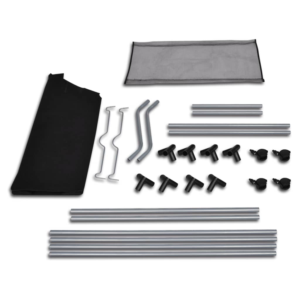 Laundry Baskets with Bags 2 Pack Black and Grey
