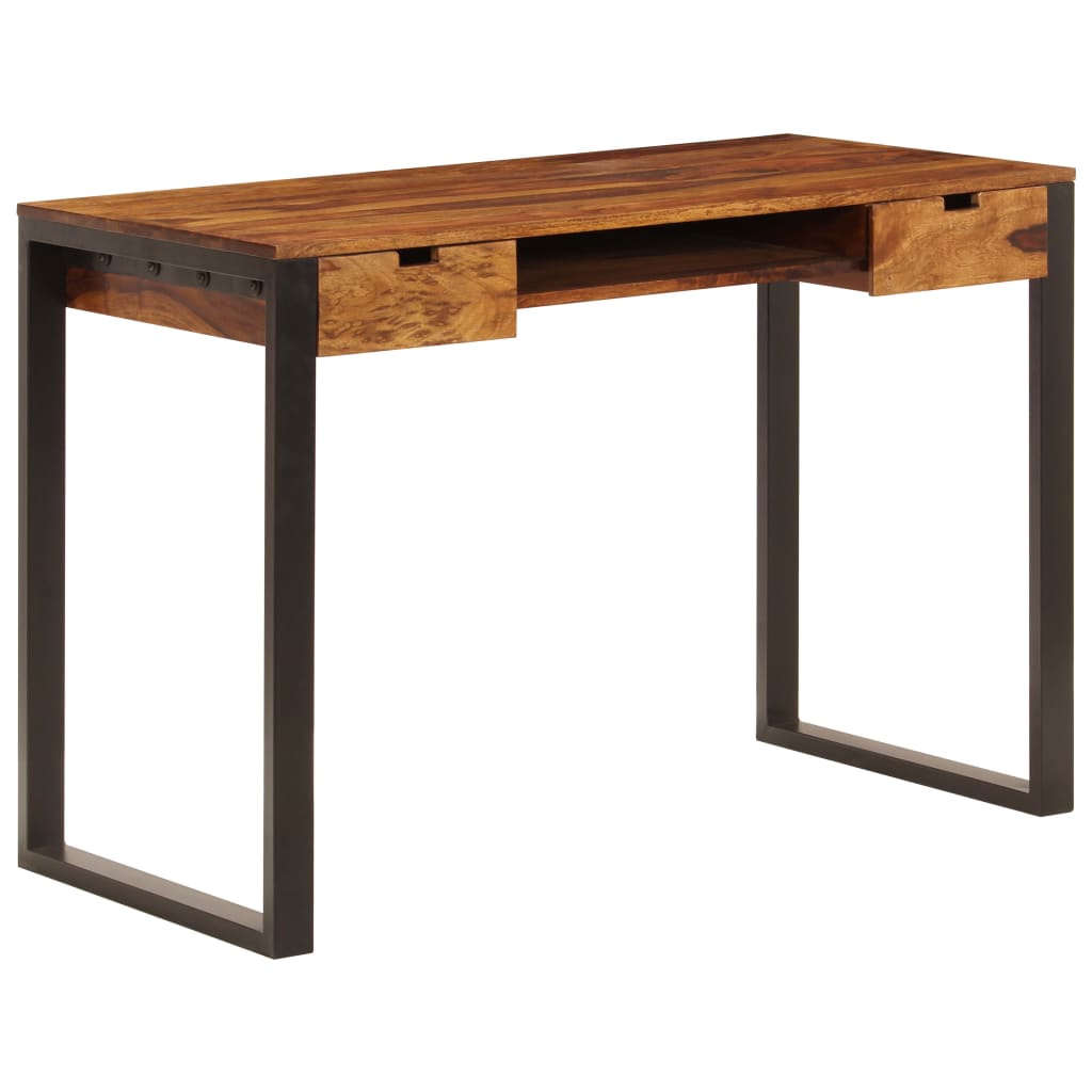 Desk 110 x 55 x 78 cm Solid Acacia Wood and Steel