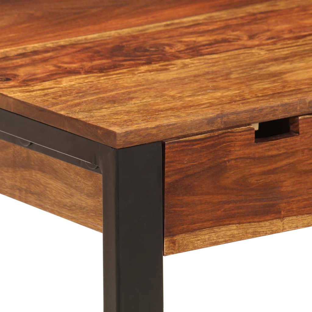 Desk 110 x 55 x 78 cm Solid Acacia Wood and Steel