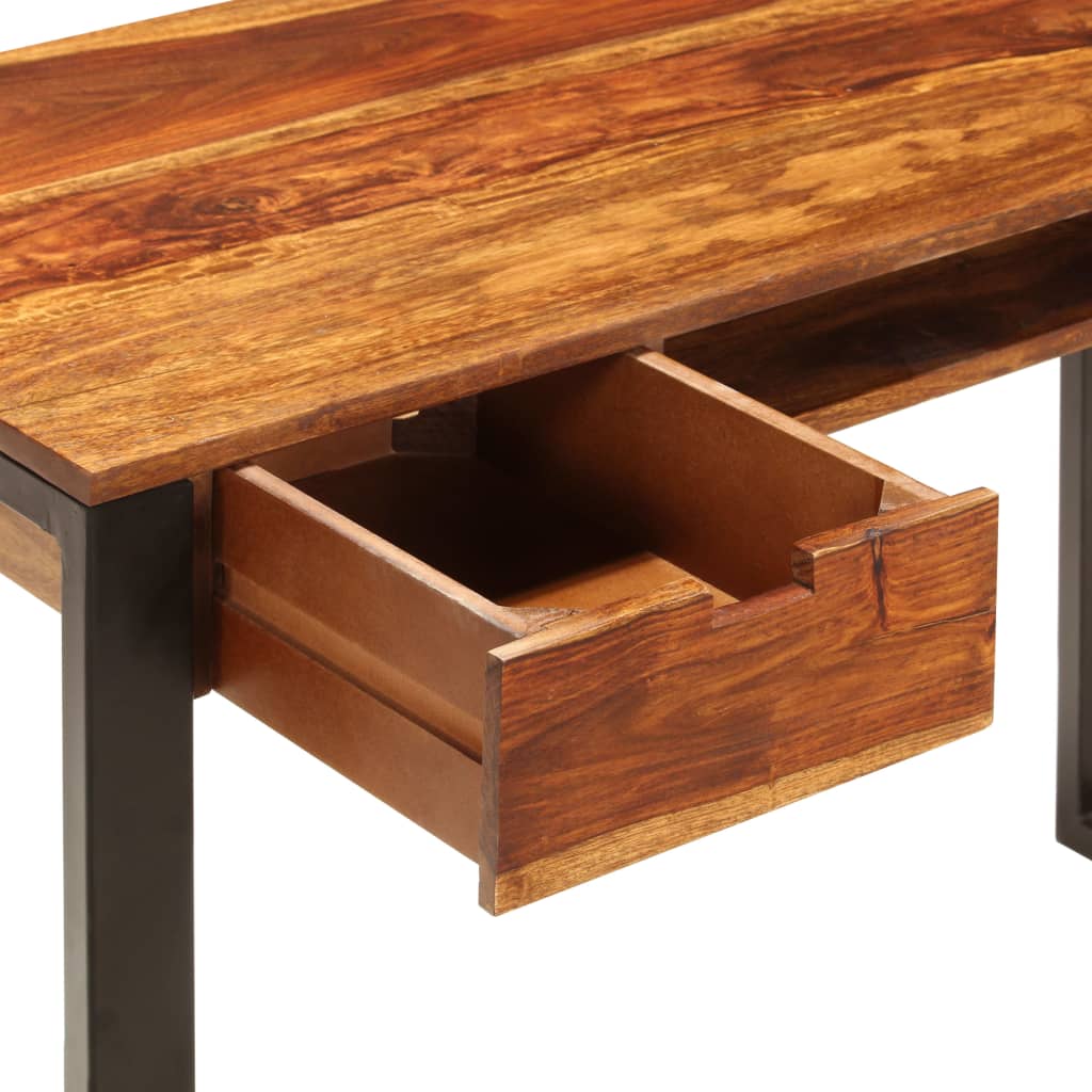 Desk 110 x 55 x 78 cm Solid Acacia Wood and Steel