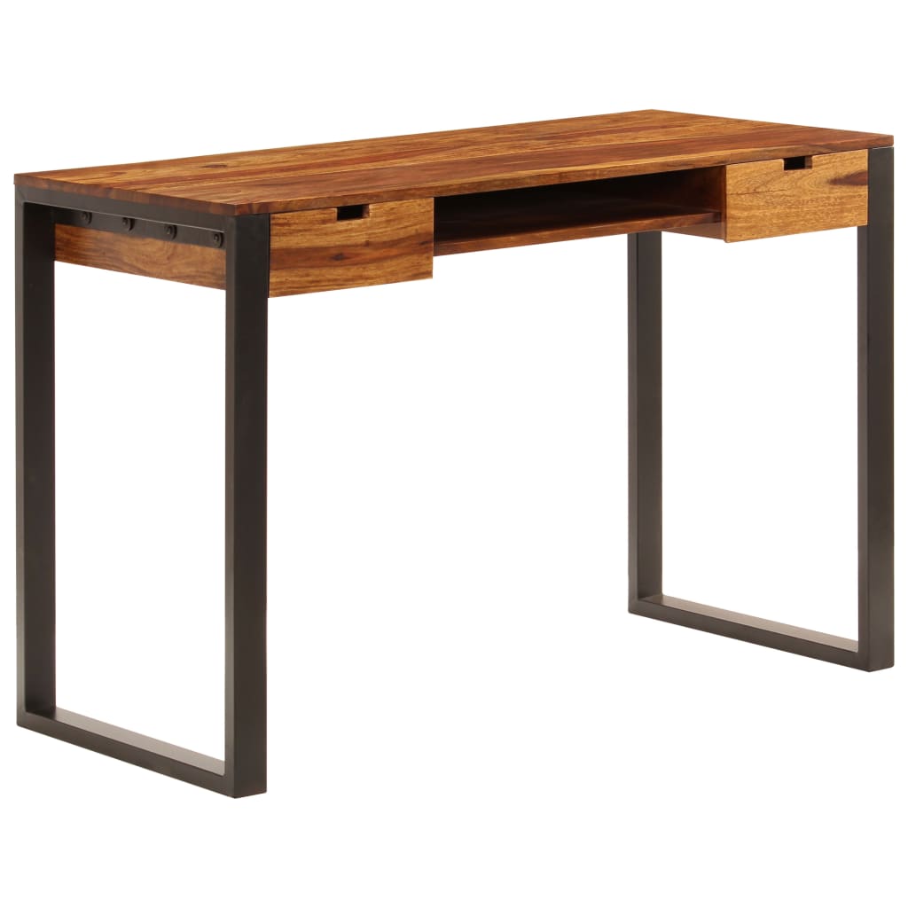 Desk 110 x 55 x 78 cm Solid Acacia Wood and Steel