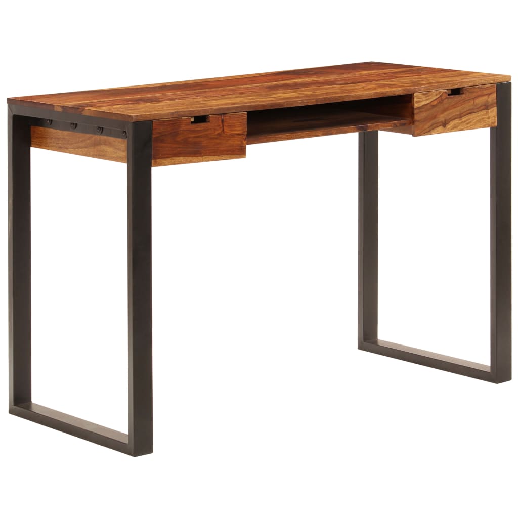 Desk 110 x 55 x 78 cm Solid Acacia Wood and Steel