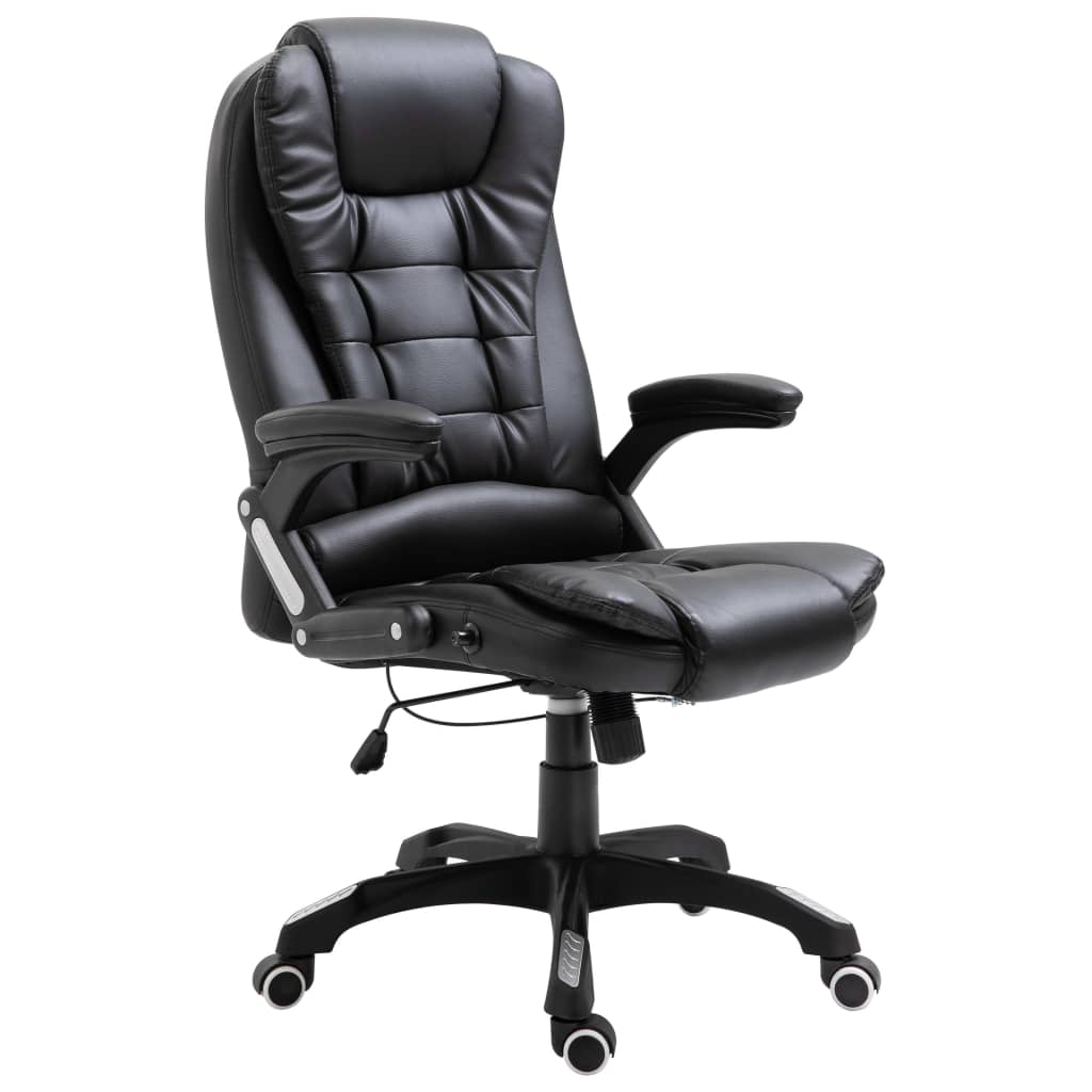 Office Chair Black Faux Leather