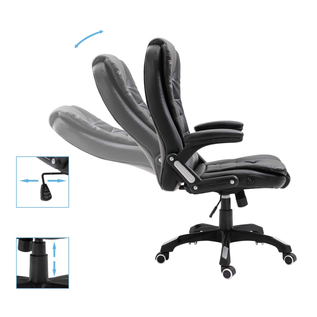Office Chair Black Faux Leather
