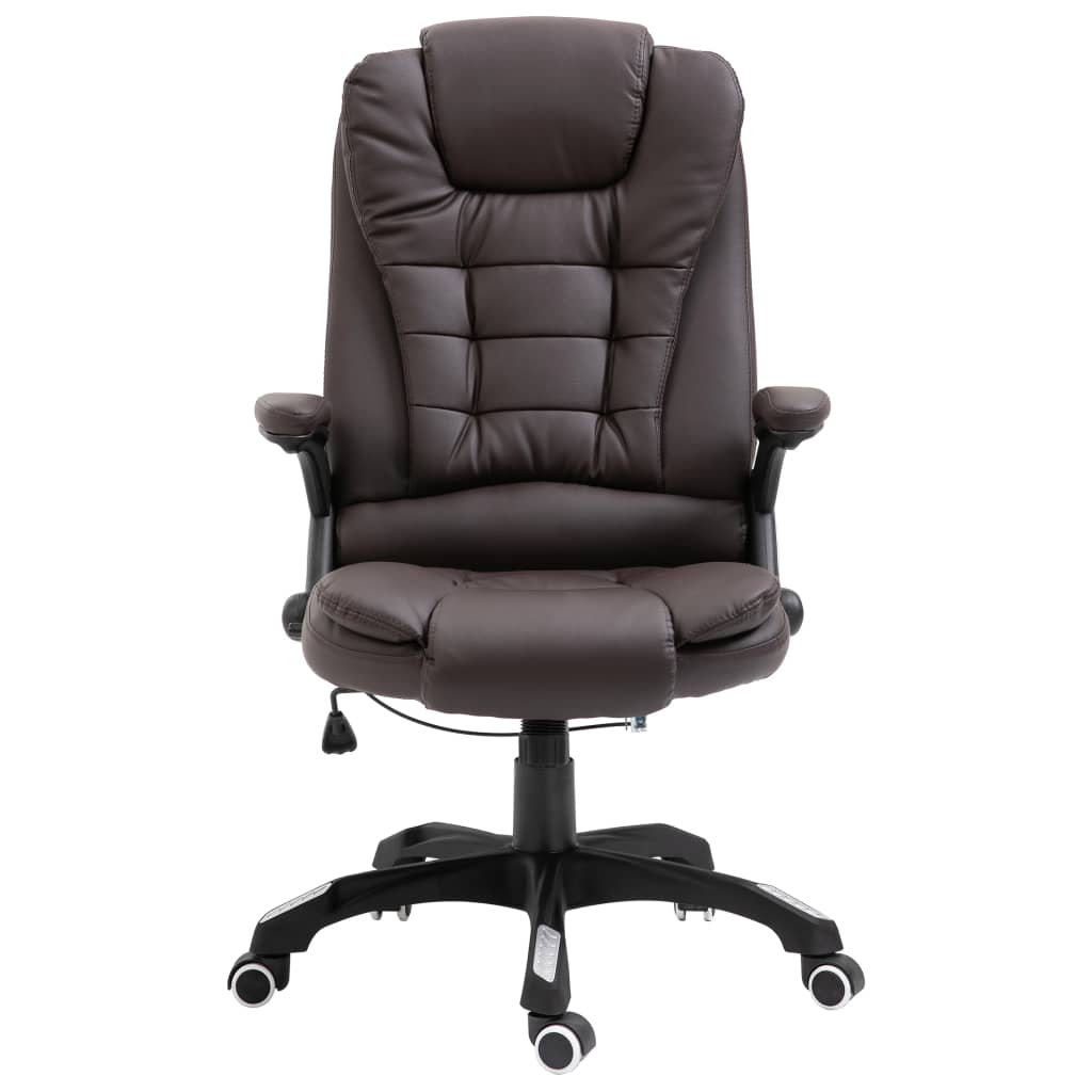 Chaise de bureau marron similicuir
