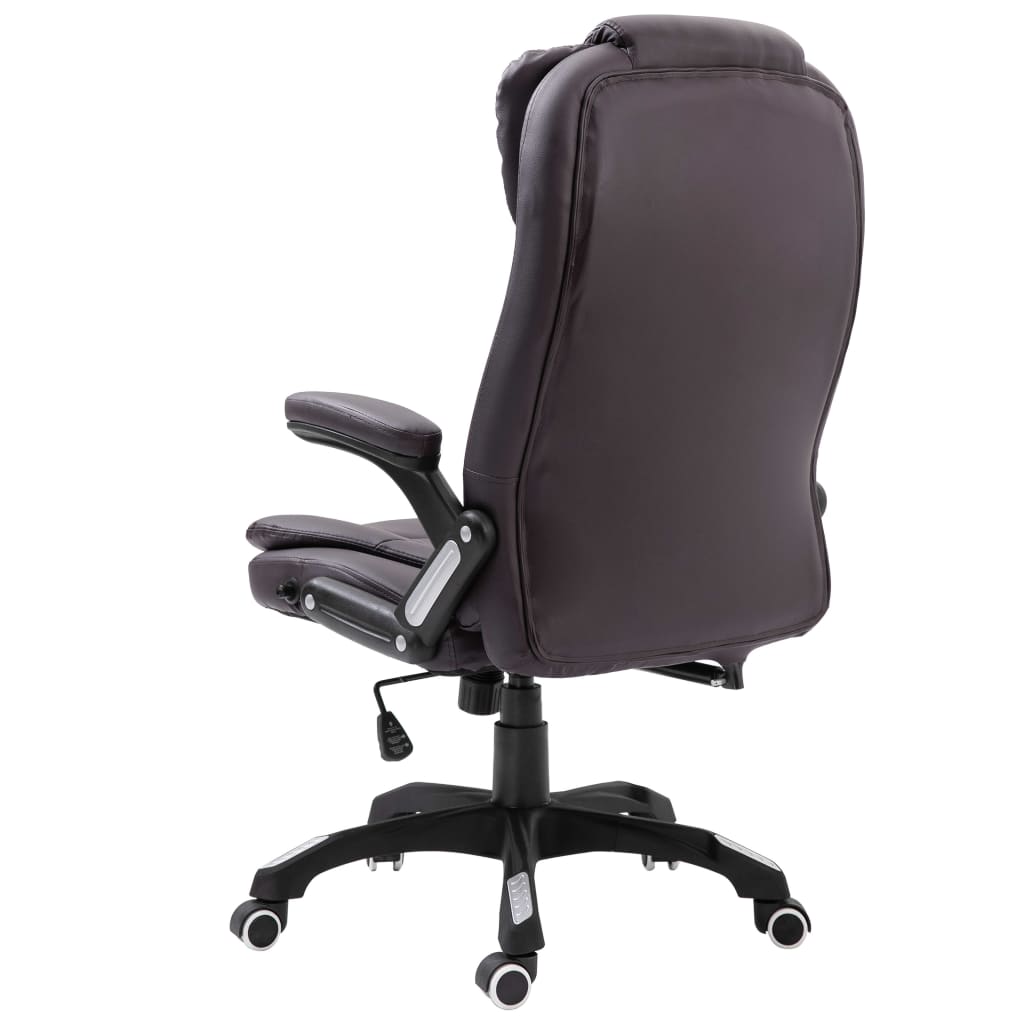Chaise de bureau marron similicuir