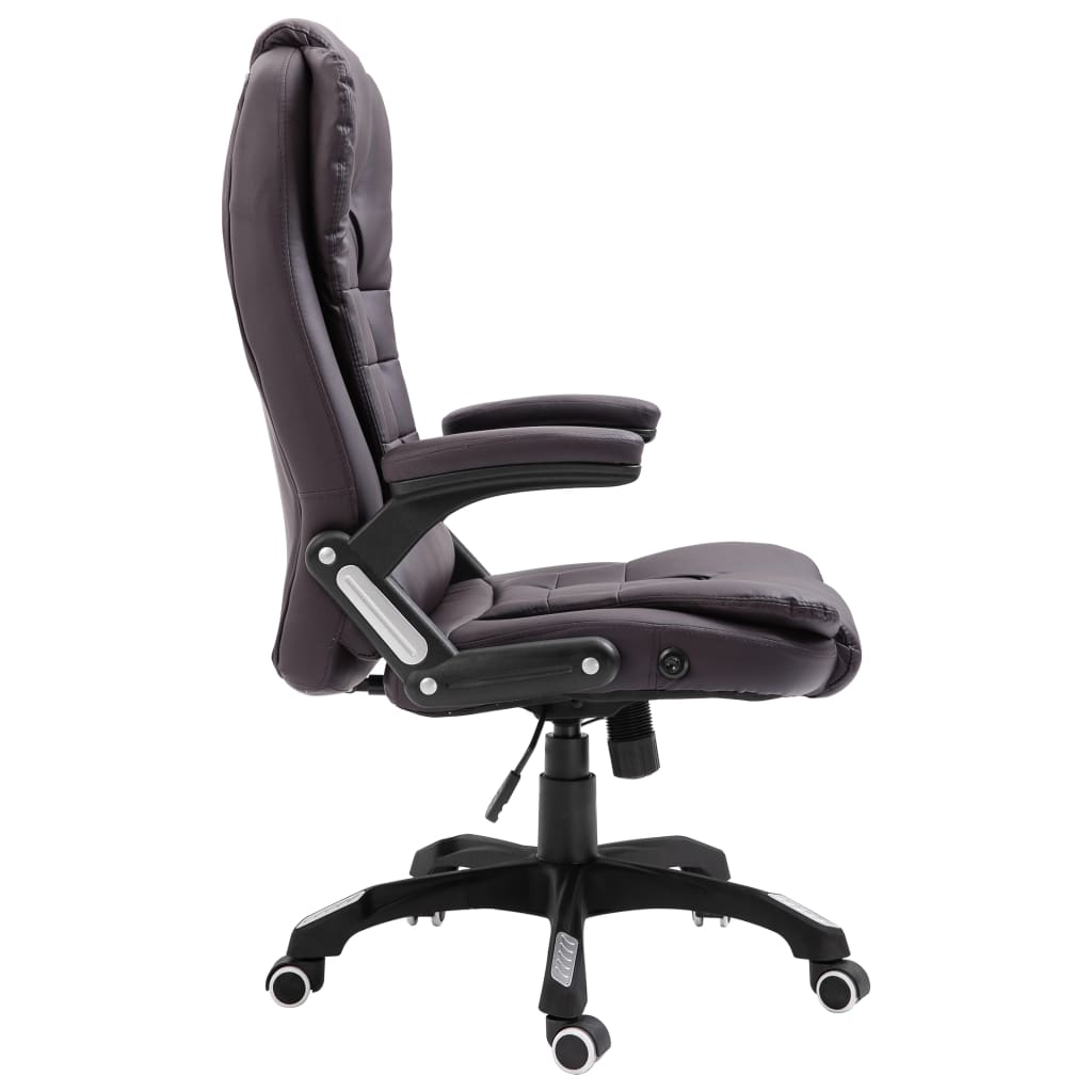 Chaise de bureau marron similicuir