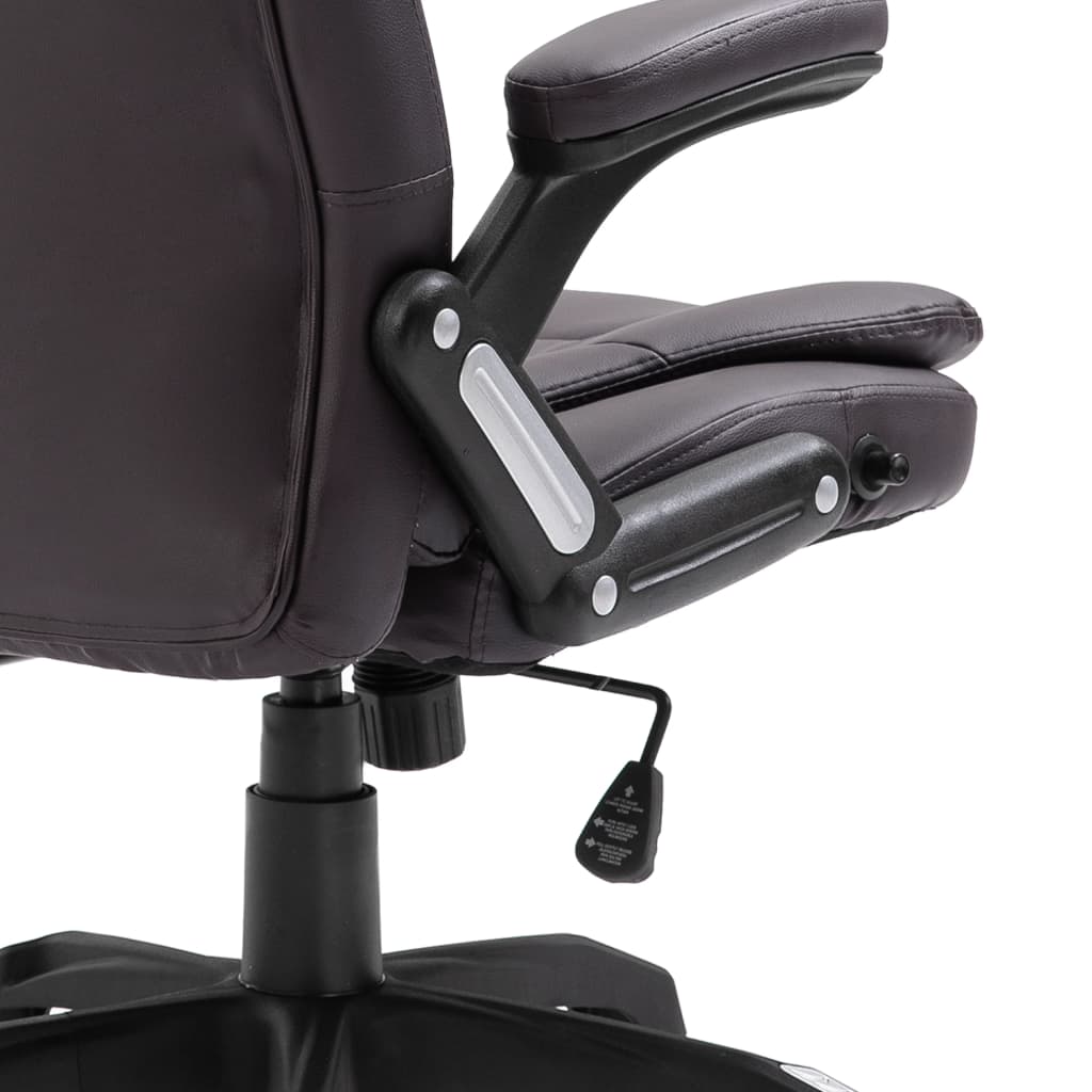 Chaise de bureau marron similicuir