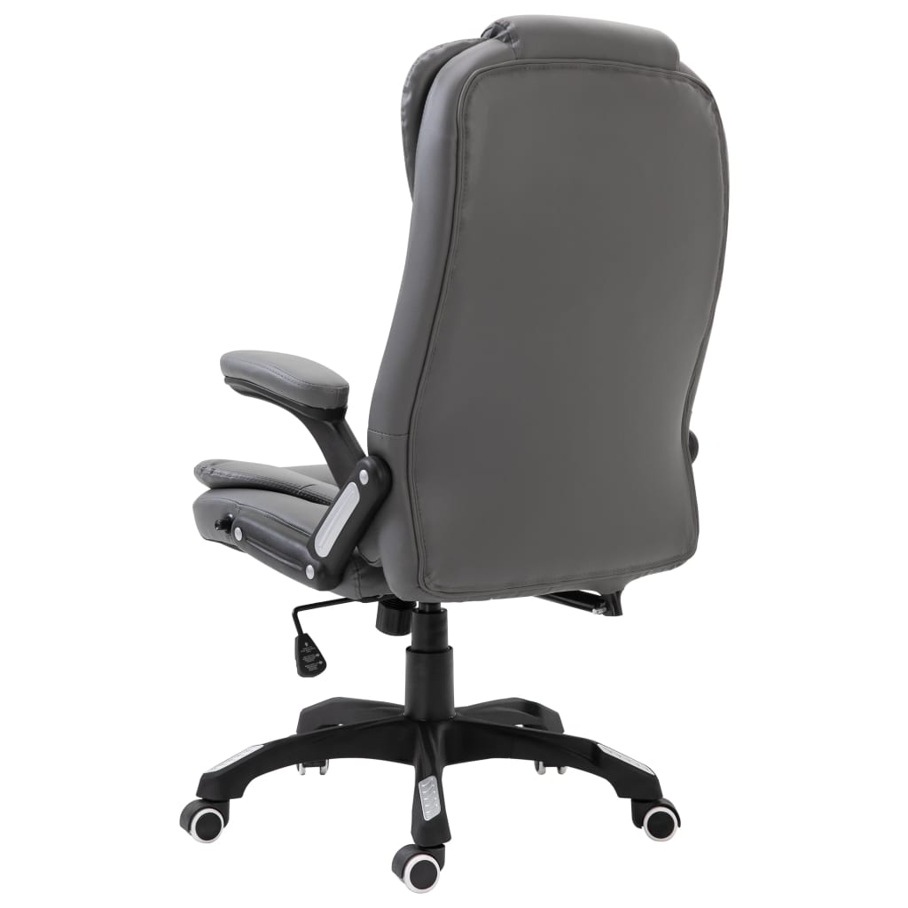 Chaise de bureau anthracite en similicuir