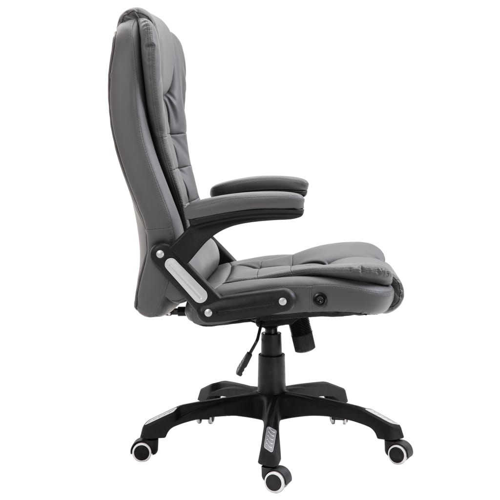 Chaise de bureau anthracite en similicuir