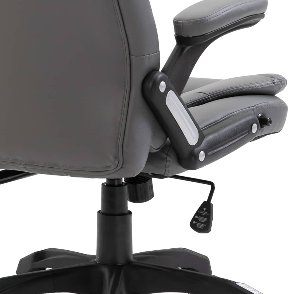 Chaise de bureau anthracite en similicuir