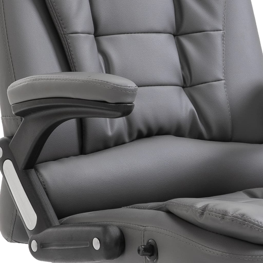 Chaise de bureau anthracite en similicuir