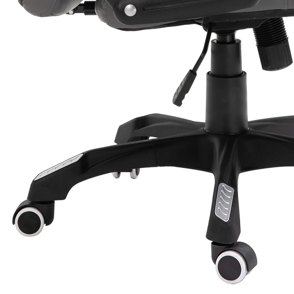 Chaise de bureau anthracite en similicuir