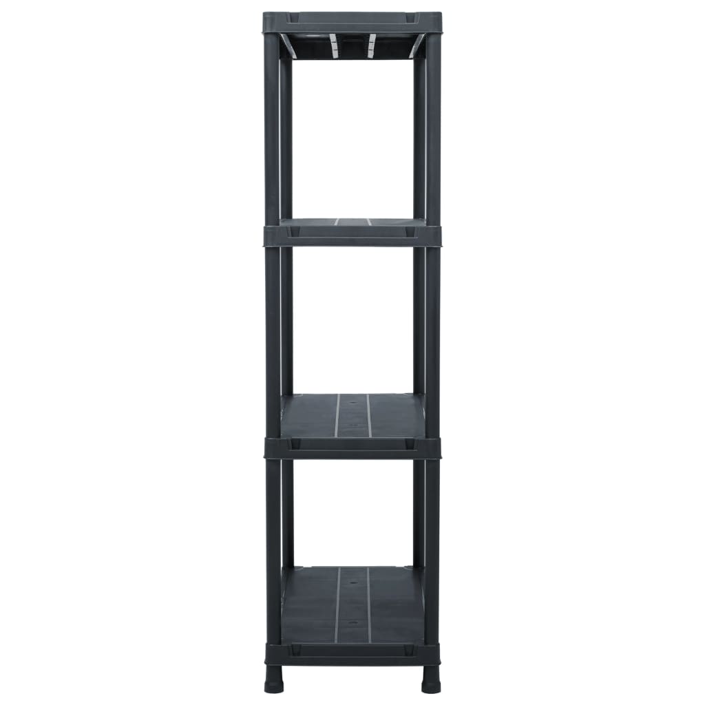 Lagerregale 5 Stk. Schwarz 60 x 30 x 138 cm Kunststoff