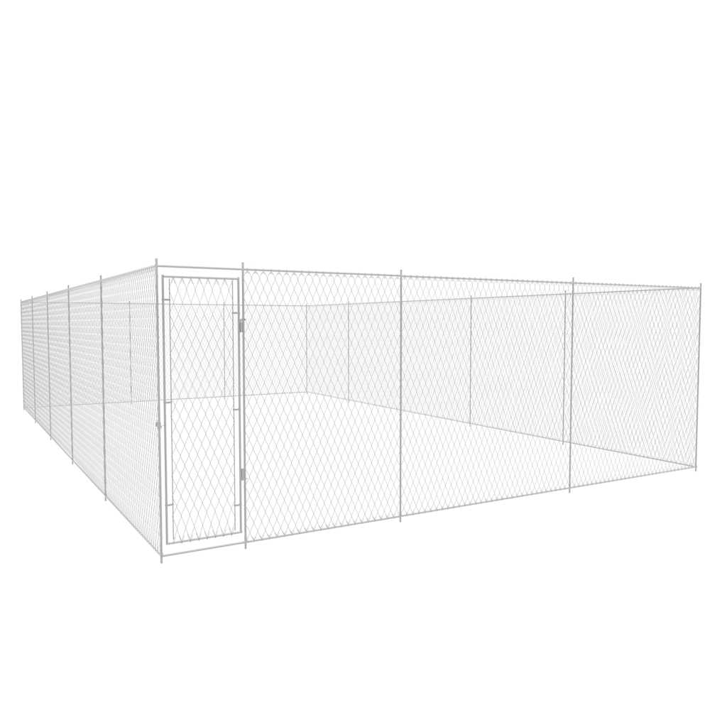 Outdoor-Hundezwinger Verzinkter Stahl 950x570x185 cm