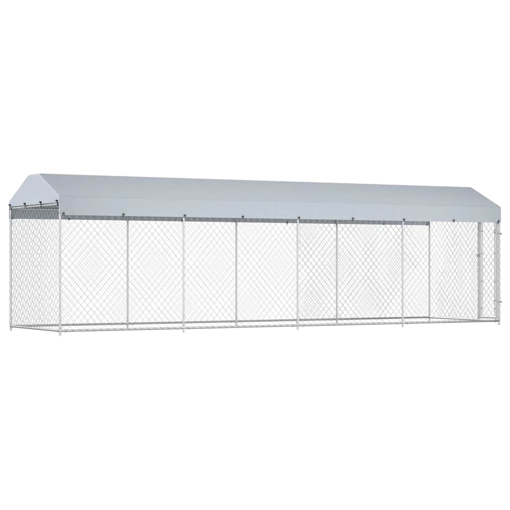 Outdoor-Hundezwinger mit Überdachung 760x190x225 cm