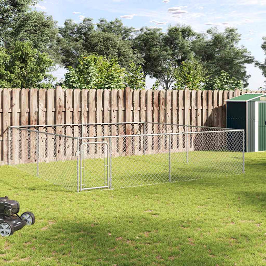 Outdoor-Hundezwinger Verzinkter Stahl 4 x 4 x 1 m
