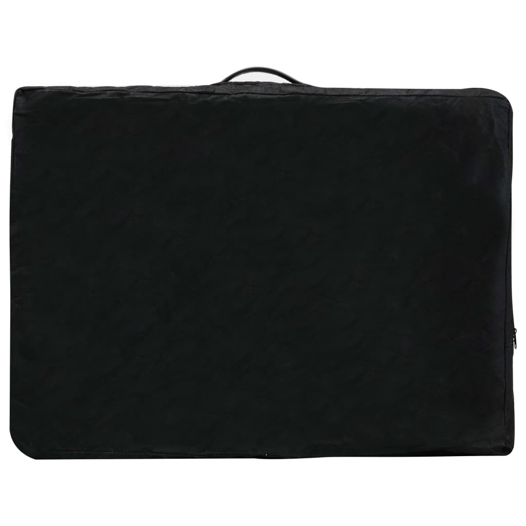 3-Zone Wooden Massage Table Anthracite 186x68 cm