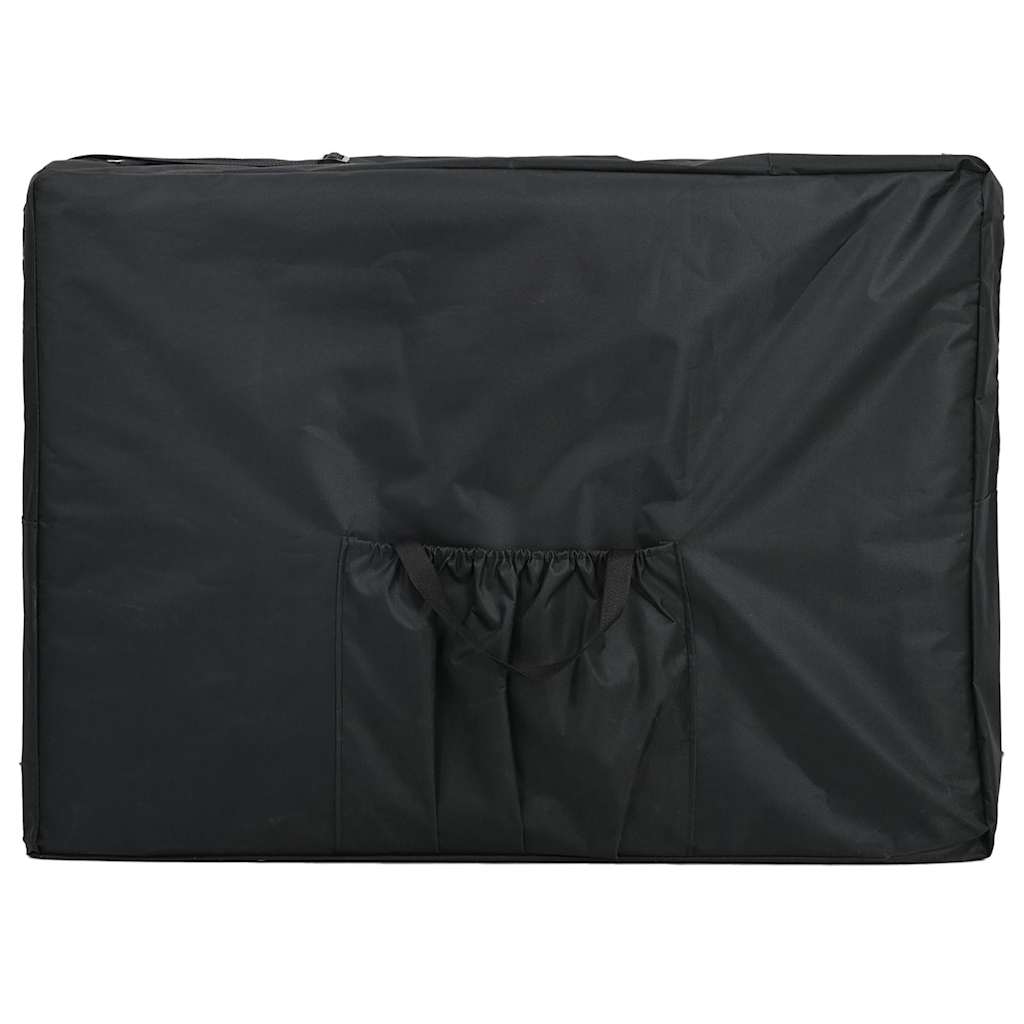 4-Zone Massage Table, Aluminum Frame, Anthracite, 186×68 cm