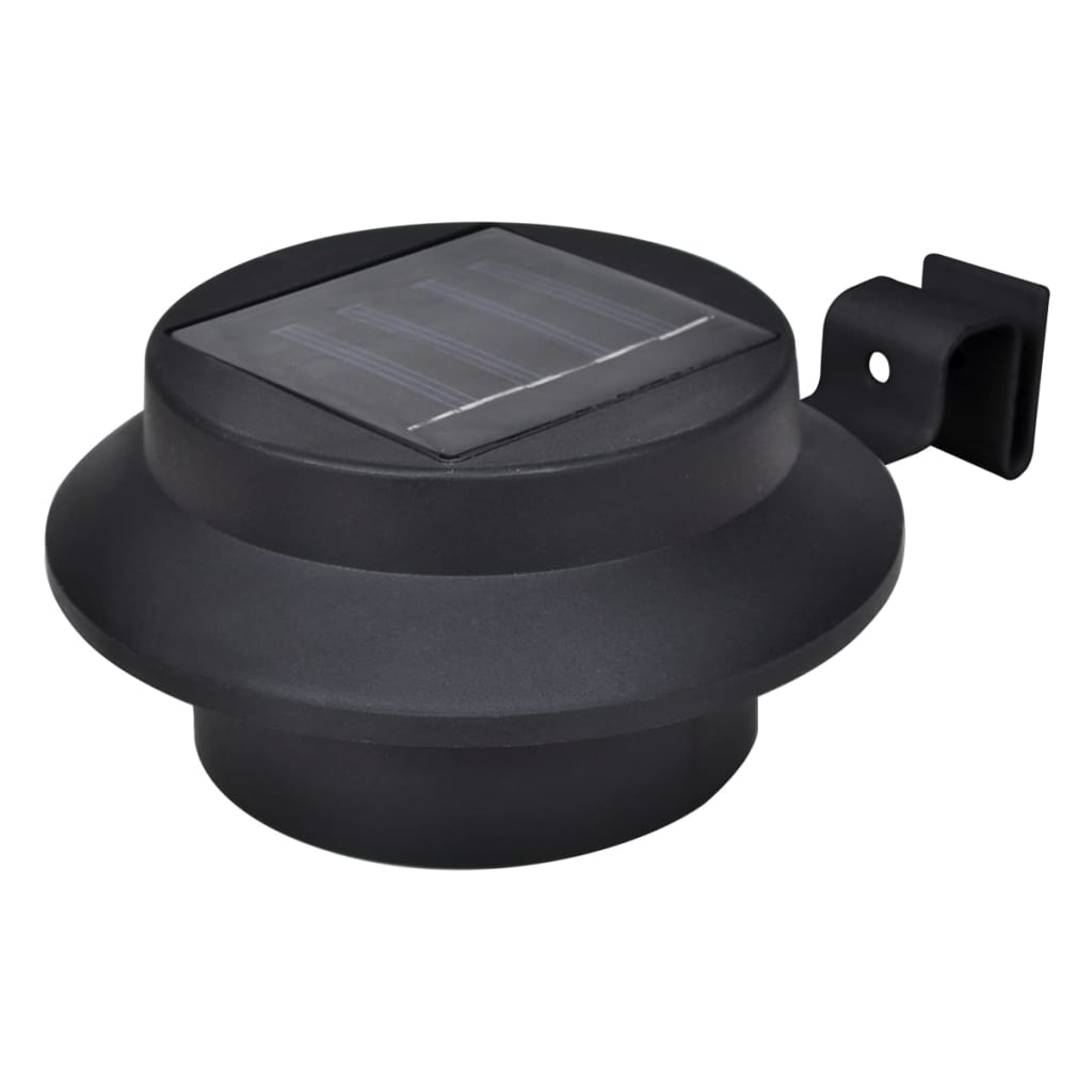 Solar Outdoor Fence Lights 12 Pcs LED Black