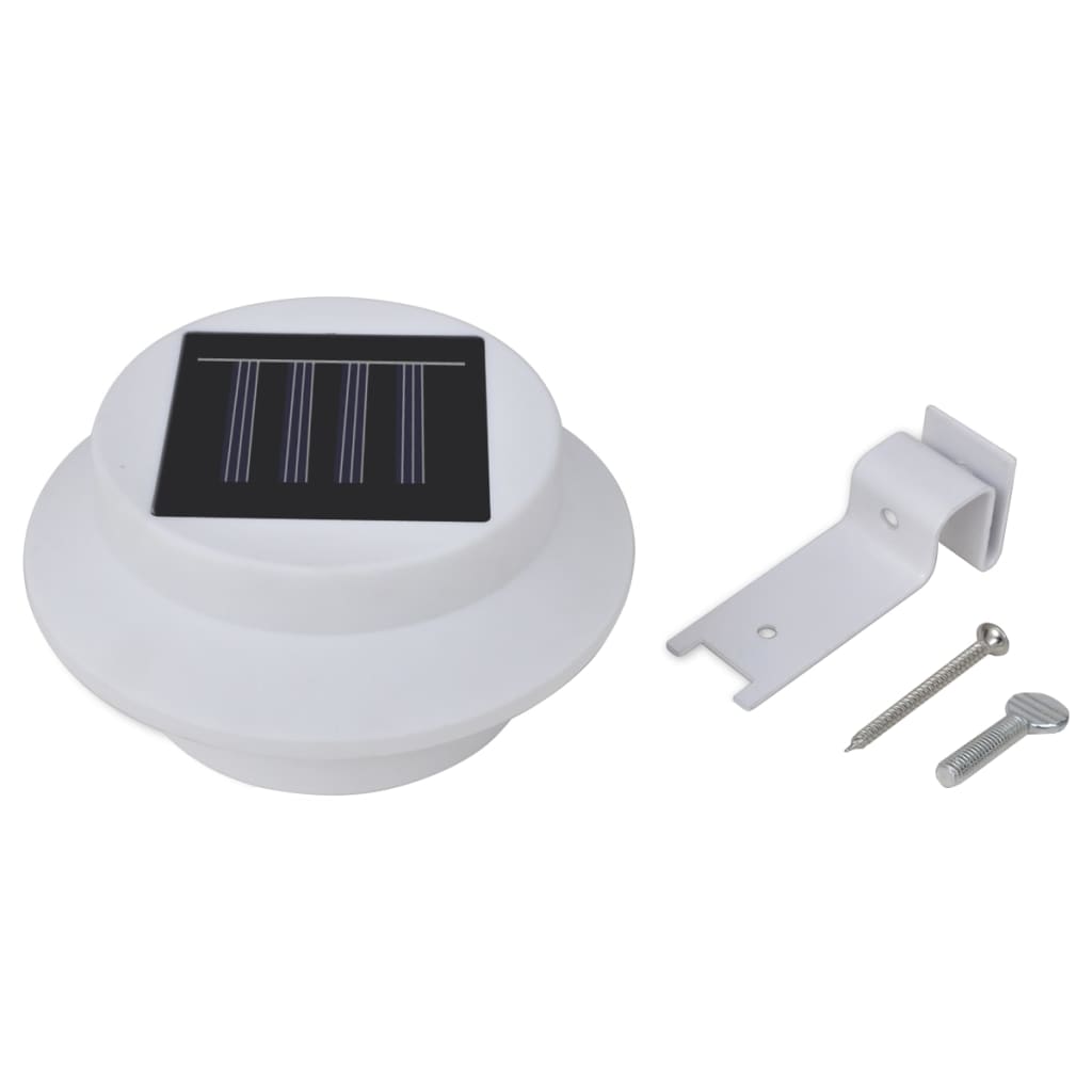 Lampes solaires d'extérieur pour clôture 12 pièces LED blanches