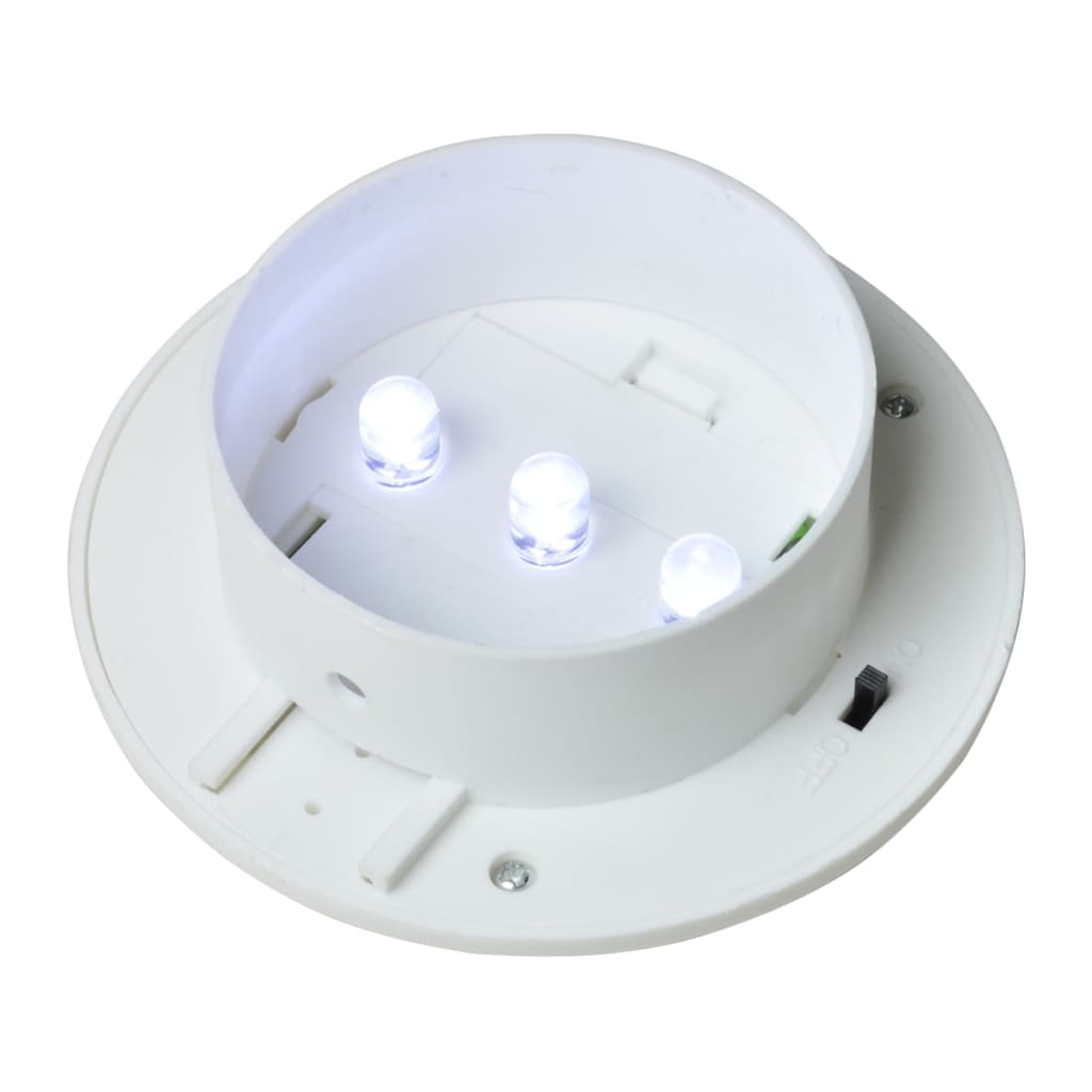 Lampes solaires d'extérieur pour clôture 12 pièces LED blanches